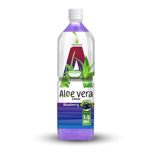 Aloe Vera Drink Blueberry 1.5L PET Bottle Private Label