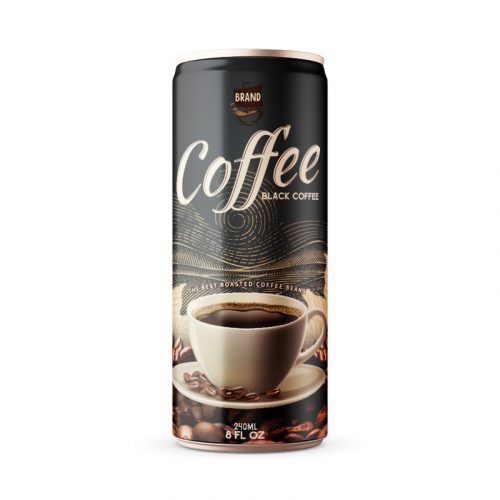 Black Coffee Drink 250ml Can Private Label