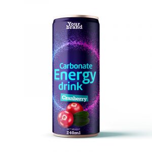 Carbonated Energy Drink Cranberry 250ml Can