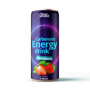 Carbonated Energy Drink Strawberry 250ml Can