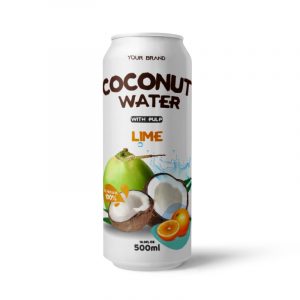 Coconut Water With Pulp Lime 500ml Can