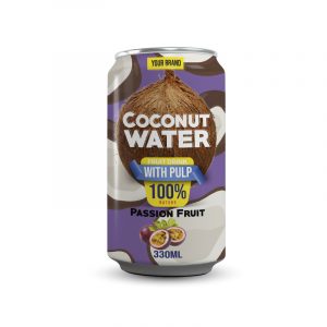 Coconut Water With Pulp Passion Fruit 330ml Can
