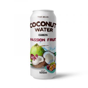Coconut Water With Pulp Passion Fruit 500ml Can