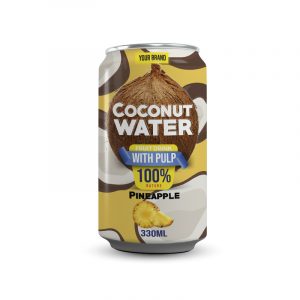 Coconut Water With Pulp Pineapple 330ml Can