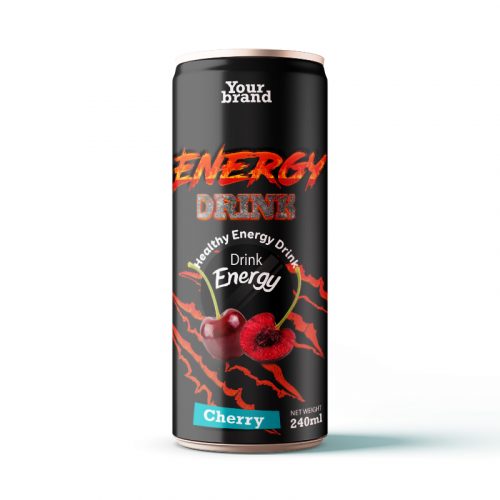 Energy Drink Cherry 250ml Can Private Label
