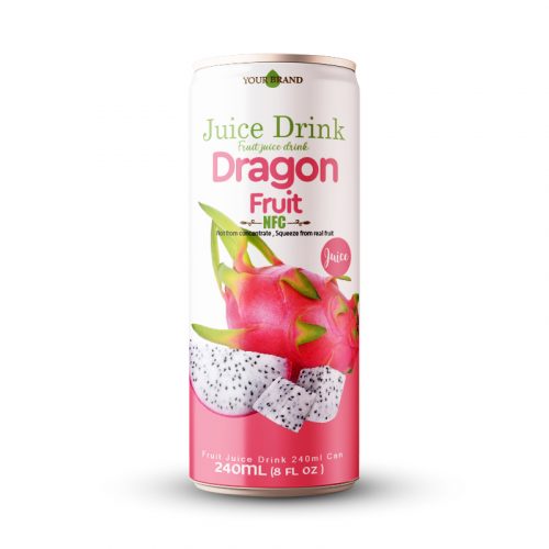 Dragon Fruit Juice Drink 250ml Can Private Label