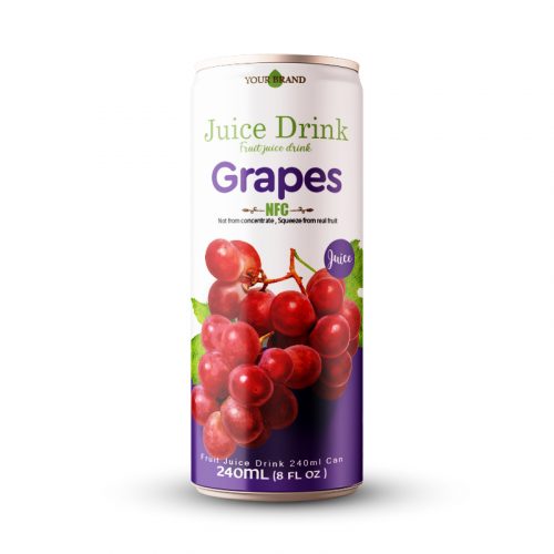 Grapes Juice Drink 250ml Can Private Label