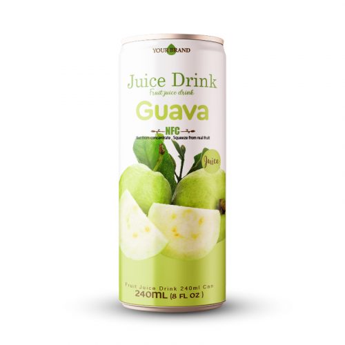 Guava Juice Drink 250ml Can Private Label
