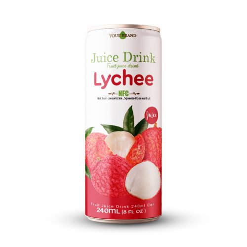 Lychee Juice Drink 250ml Can Private Label