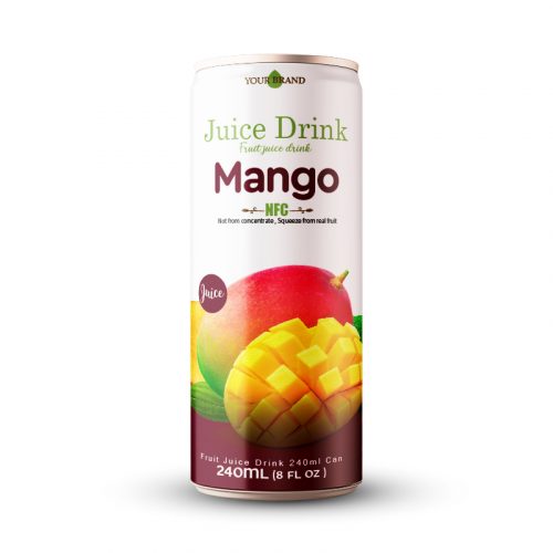 Mango Juice Drink 250ml Can Private Label