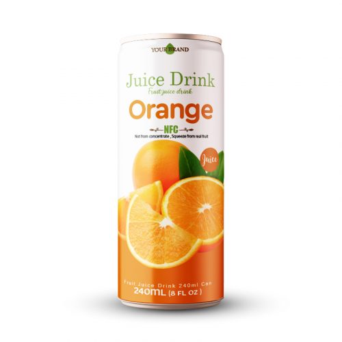Orange Juice Drink 250ml Can Private Label