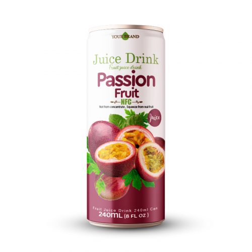 Passion Fruit Juice Drink 250ml Can Private Label
