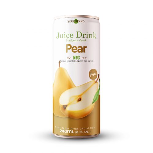 Pear Juice Drink 250ml Can Private Label