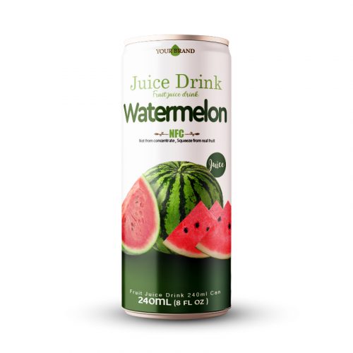 Watermelon Juice Drink 250ml Can Private Label