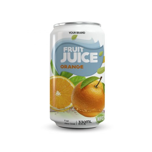 Orange Juice Drink 330ml Can Private Label