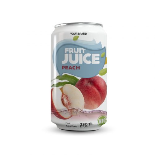 Peach Juice Drink 330ml Can Private Label