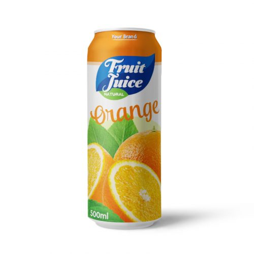 Orange Juice Drink 500ml Can Private Label