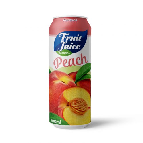 Peach Juice Drink 500ml Can Private Label