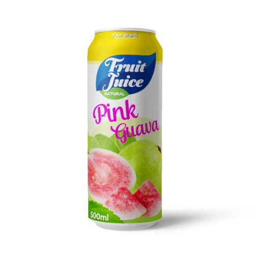 Pink Guava Juice Drink 500ml Can Private Label