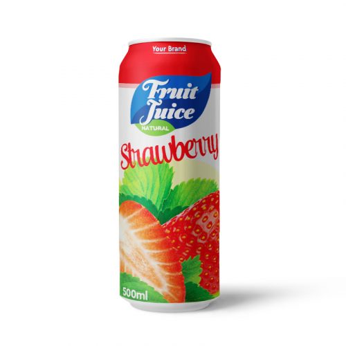 Strawberry Juice Drink 500ml Can Private Label