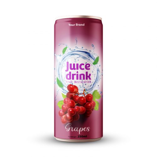 Grapes Nectar 250ml Can Private Label