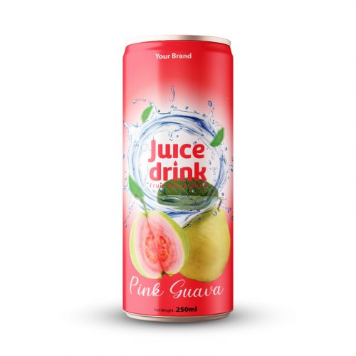 Pink Guava Nectar 250ml Can Private Label