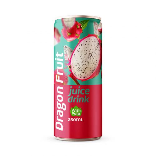 Dragon Fruit Juice Drink with Pulp 250ml Can Private Label