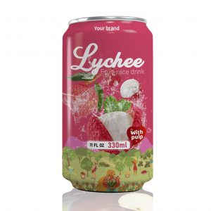 Lychee Juice Drink with Pulp 330ml Can