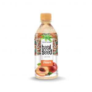 Basil Seed Drink Peach 350ml PET Bottle