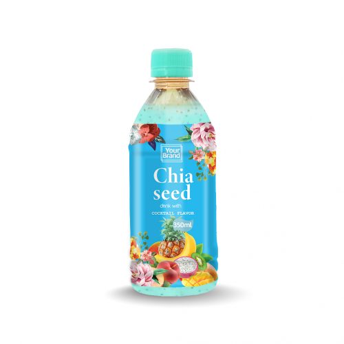 Chia Seed Drink Cocktail 350ml PET Bottle Private Label