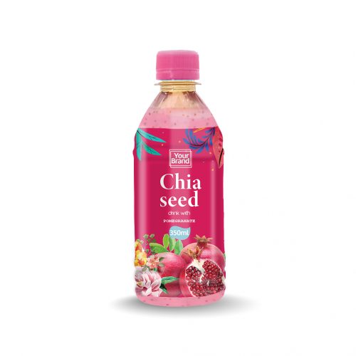 Chia Seed Drink Pomegranate 350ml PET Bottle Private Label