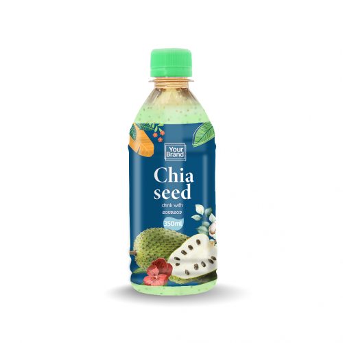 Chia Seed Drink Soursop 350ml PET Bottle Private Label