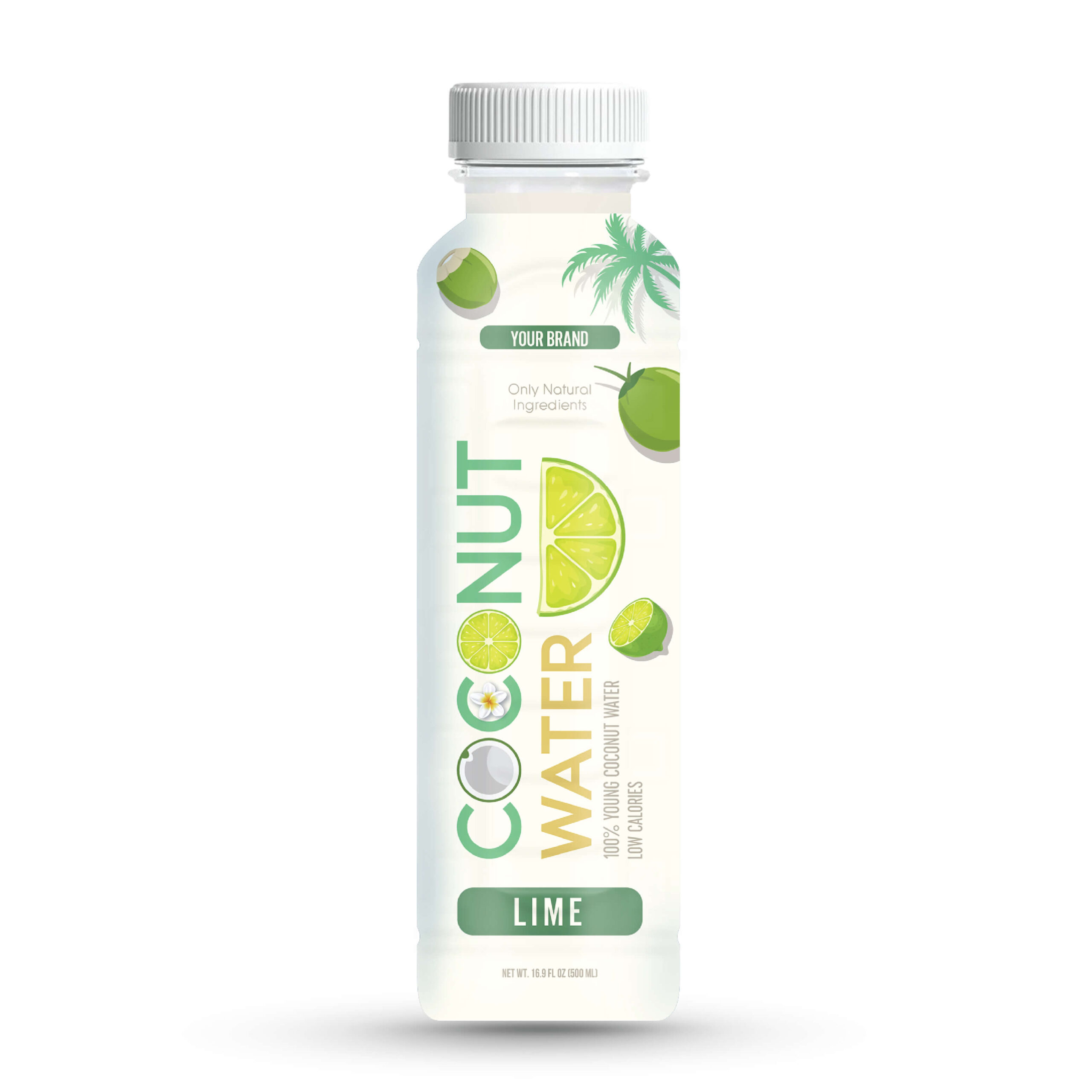 Coconut Water Lime 500ml PET Bottle 38 Private Label
