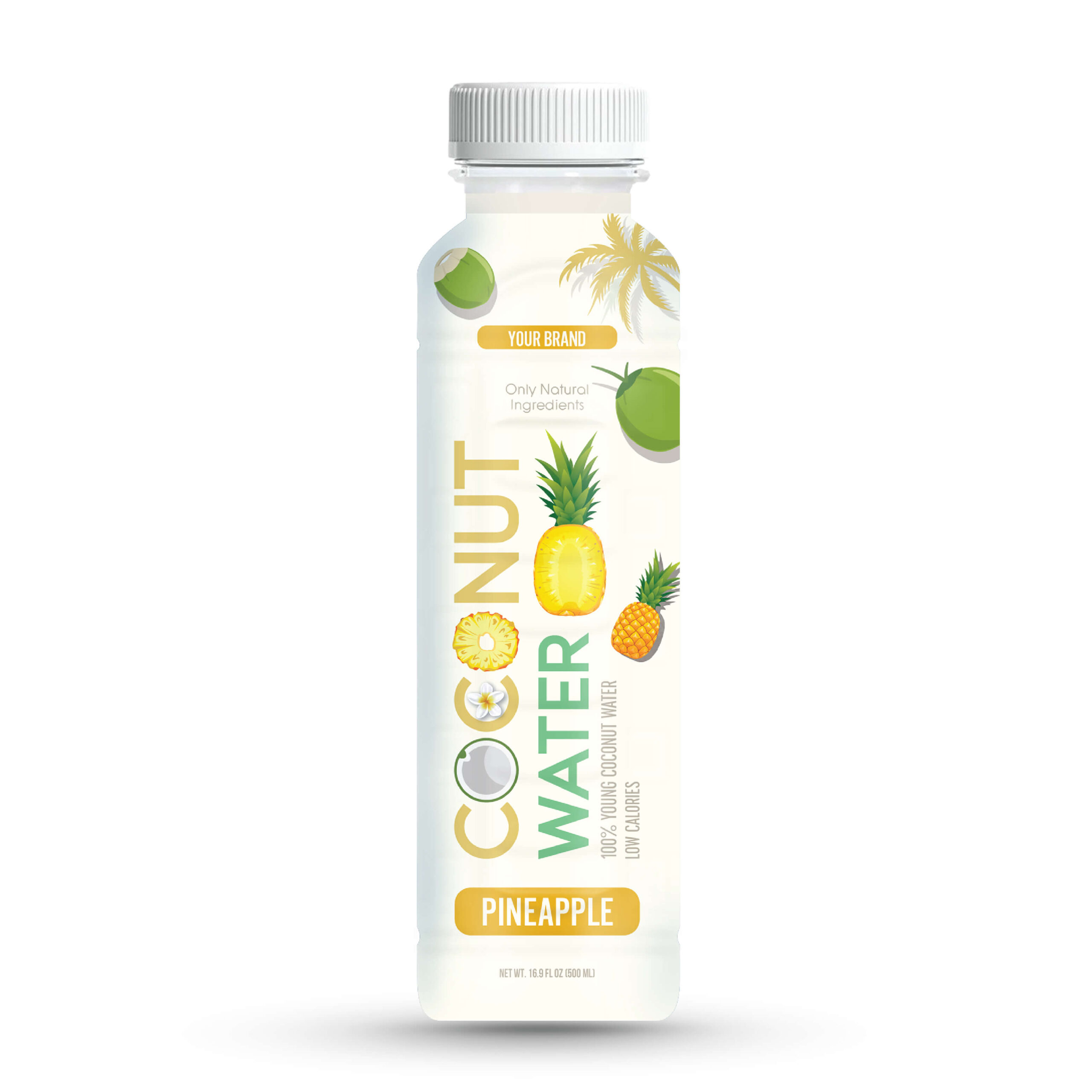 Coconut Water Pineapple 500ml PET Bottle 38 Private Label