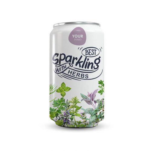 Herbs Sparkling Water 330ml Can Private Label