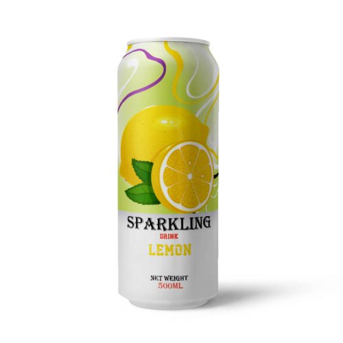 Lemon Sparkling Water 500ml Can Private Label