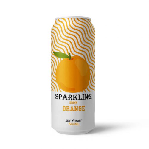 Orange Sparkling Water 500ml Can Private Label