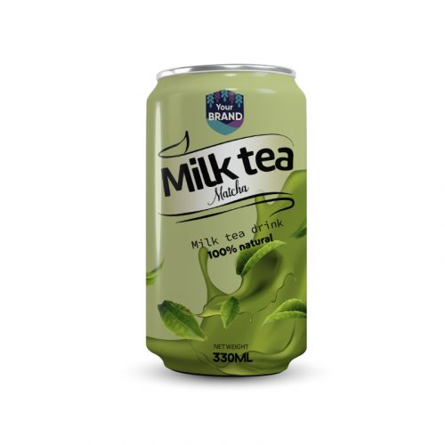 Matcha Milk Tea Drink 330ml Can Private Label
