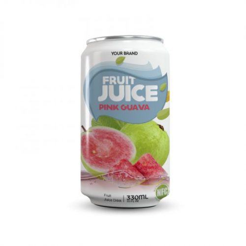 Pink Guava Juice Drink 330ml Can Private Label