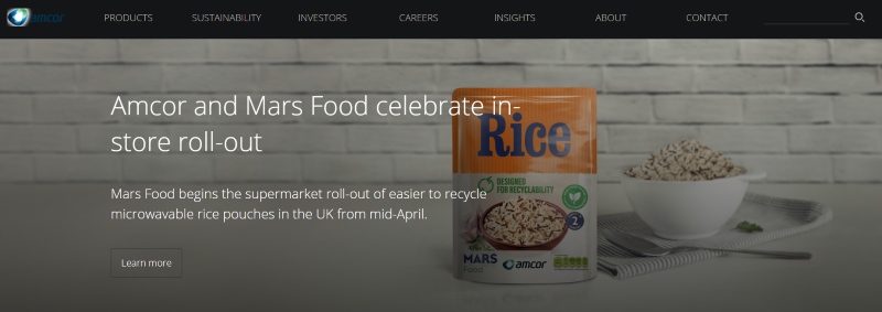 Amcor focus on recyclable and reusable packaging innovation