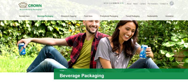 Crown Holdings mainly supplies metal packaging technology