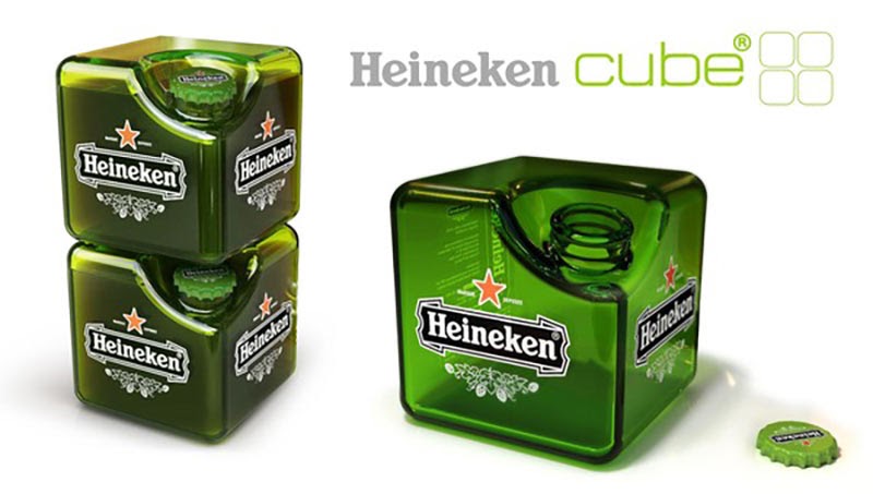 heineken square bottle