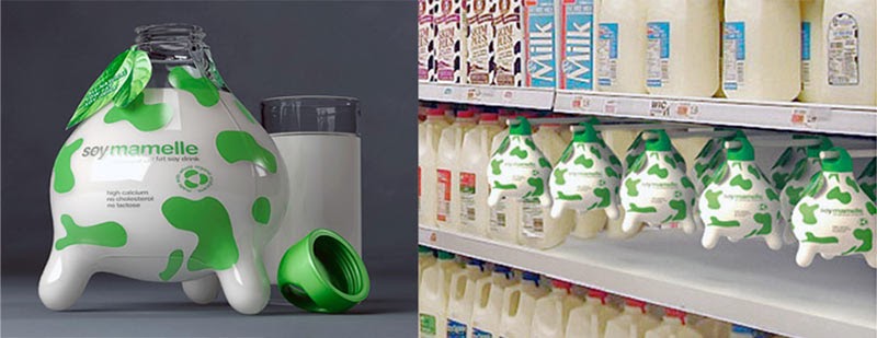 Soy Mamelle PET bottle packaging design