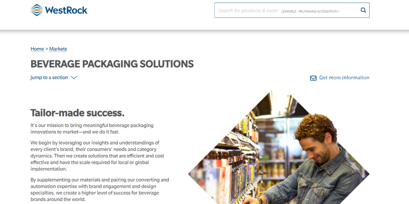 West Rock has significant changing developments in papermaking, packaging design