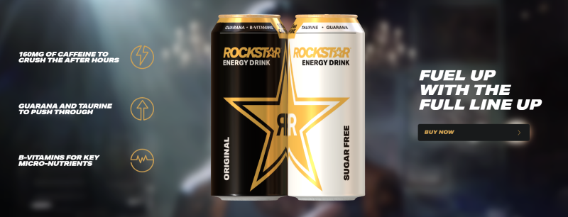 Rockstar is the third biggest giant energy drink brand, just after Redbull and Monster