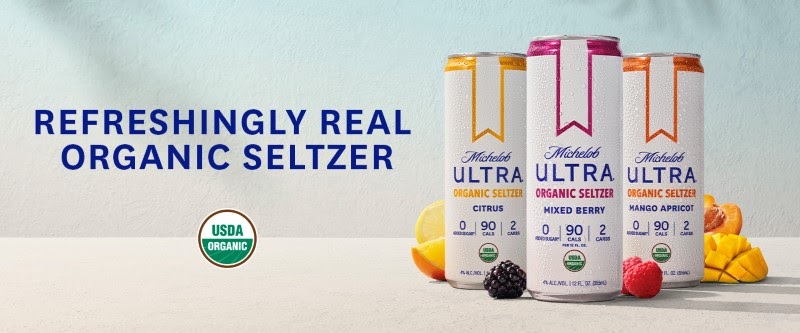 Michelob ULTRA Organic Seltzer company is the first national USDA certificated organic hard seltzer