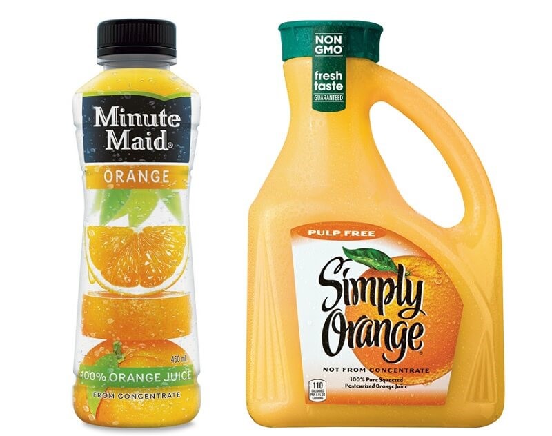 Not from concentrate and from concentrate juice has same nutrition value if products don’t have added sugars
