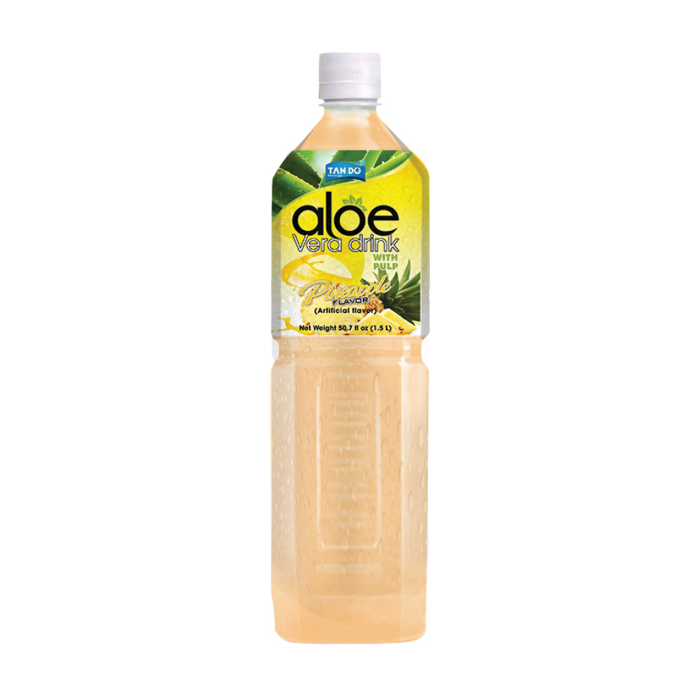 Tan Do Brand Aloe Vera Drink 1.5L Pineapple Flavor