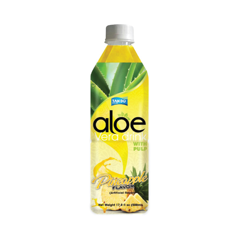 Tan Do Brand Aloe Vera Drink 500mL Pineapple Flavor