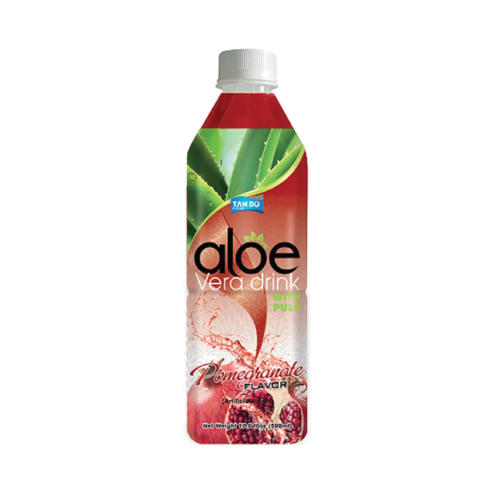 Tan Do Brand Aloe Vera Drink 500mL Pomegranate Flavor